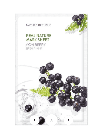 [Nature Republic] REAL NATURE MASK SHEET ACAI BERRY