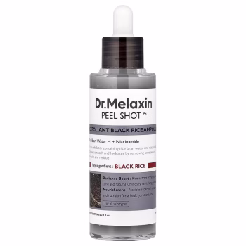 Dr.Melaxin, Peel Shot, PEEL SHOT EXFOLIATING BLACK RICE AMPOULE 80ml