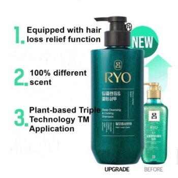 Ryo Deep Cleansing & Cooling Shampoo Set 480ml