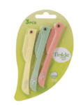 Dorco Tinkle Rose Eyebrow Razor 3pcs (Foldable)