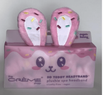 [The Creme Shop] Original_Teddy Plushie Spa Headband - Pink Bunny