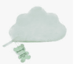 [The Creme Shop] ORIGINAL_Teddy Bag Plush Makeup Bag - Cloud