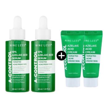 NINELESS Serum Duo Set A-Control 10% Azelaic Serum 30ml * 2ea + *mini* A-Control Azelaic Cream 15ml * 2ea